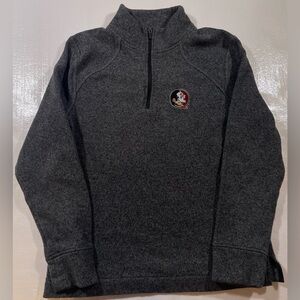 NCAA Florida State‎ Seminoles Sweater Men M/L Gray 1/4 Zip Fleece Pullover